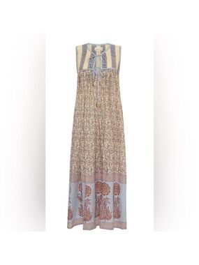 Daughters of India Aahana Dress Block Print Maxi size S